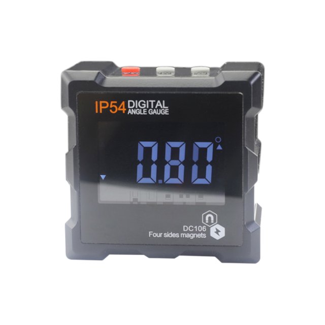 Irfora Medidor de ángulo Inclinómetro Pantalla digital Pantalla LCD Impermeable y a prueba de polvo Medidor de nivel de gradiente Transportador con imán en todos los lados Irfora degradador