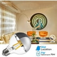 thumbnail image 6 of TORCHSTAR G25 Half Chrome Vanity Light Bulb, Dimmable LED Decorative Globe Light Bulbs, E26 Base, 7W(75W Eqv.), UL Listed, 3000K Warm White, Pack of 6, 6 of 7
