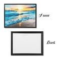 thumbnail image 4 of ADALE Canvas Wall Art For Living Room Wall Decor For Bedroom Blue Sea Beach Scenery Wall Paintings Poster Prints Artwork Office Decorations Ocean Seascape Pictures Black Framed 14x11 Inch, 4 of 6