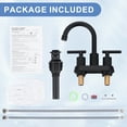 thumbnail image 4 of WOWOW 4 in. Centerset Double Handle High Arc Bathroom Faucet with Pop Up Drain and Water Supply Hoses, 4 of 8