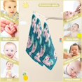 thumbnail image 3 of Dreamtimes 5 PCS Pink Axolotl Set Baby Muslin Washcloths, Cute Salamander Face Towel Burp Cloths Ultrasoft Absorbent Cotton Bath Wipes Towels for Newborn Boys Girls, 3 of 7
