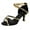 Black, variant on Shoes for Women Girls Latin Dance Shoes Med Heels Satin Shoes Party Tango Dance Shoes Black Size 7
