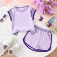 thumbnail image 2 of Gubotare Baby Girl Clothes Summer Toddler Girl Outfits Tops Sleeveless Tank Tops Shorts Summer Clothes Set 6 9 12 18 24 Months 2T 3T 4T 5T (Purple,7-8 Years), 2 of 5
