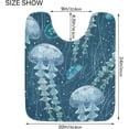 thumbnail image 6 of Coolnut Jellyfish High Absorbent U-Shaped Contour Toilet Rugs Machine Washable,24"x20", 6 of 7