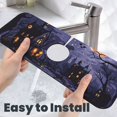 thumbnail image 6 of Vsdgher Mystery House Halloween Night Kitchen Sink Splash Guard Faucet Mat -1 PC Super Absorbent Fast Drying Mat Sink Gadgets-Splash, Bathroom,Sink Mat,(15" X 5.5" ), 6 of 7