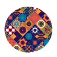 thumbnail image 3 of AMLESO Housse de Table Ajustée Élastique - Grand Rond, Motif Multicolore - S'Adapte aux Tables jusqu'à 1.2M, 3 of 8