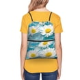 thumbnail image 4 of Sigee Daisy Flowers for Drawstring Zipper Backpack ,Waterproof, Durable, Lightweight Gym Bag for Sports, 4 of 5