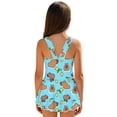 thumbnail image 2 of Uorisanigo Girls Swimsuit One Piece Cute Capybara Swim Sleeveless Bathing Suit Skirted Modest Beach Swim Dress Pool Party Size 3-4, 2 of 6