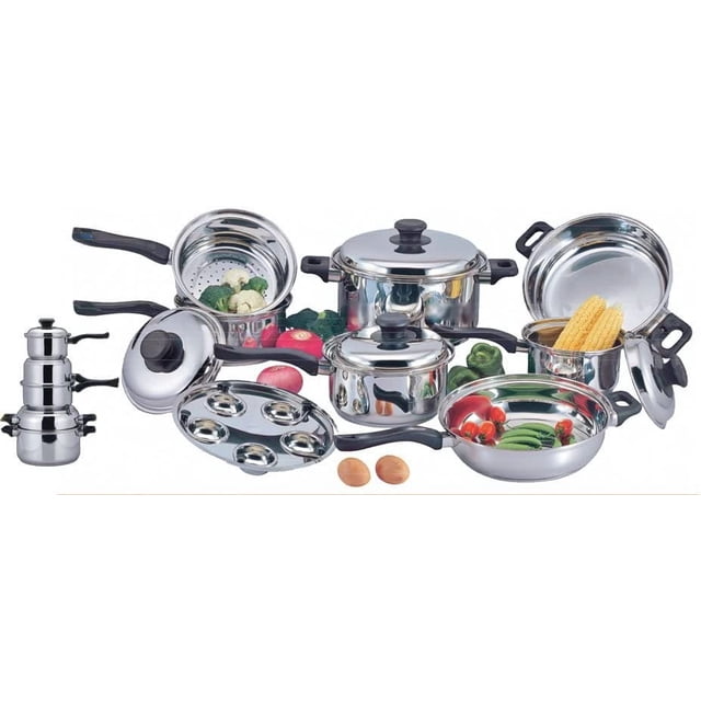 Ensemble de Batterie de Cuisine Lindy 7 Plis 17 Pcs (Sans Eau)