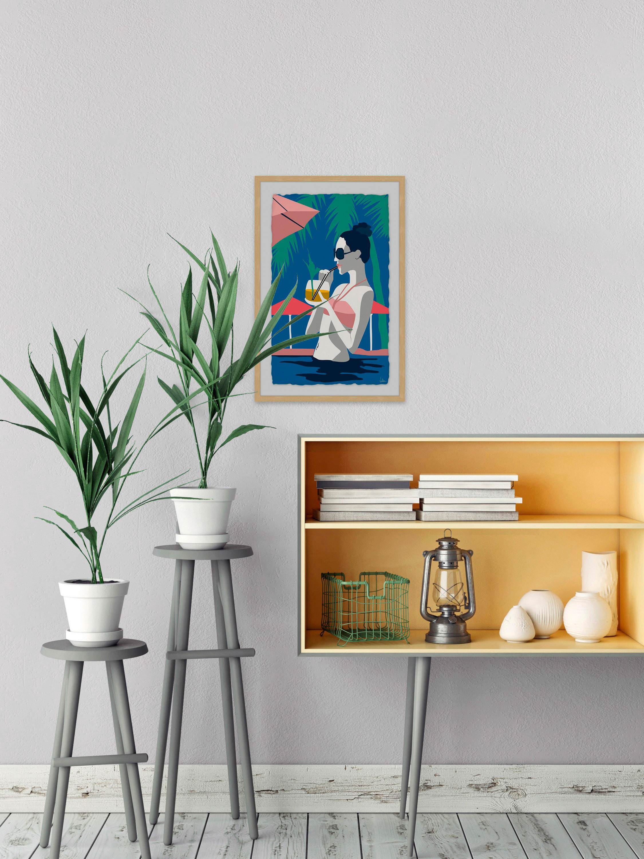 Enjoy the Cocktails Framed Painting Print