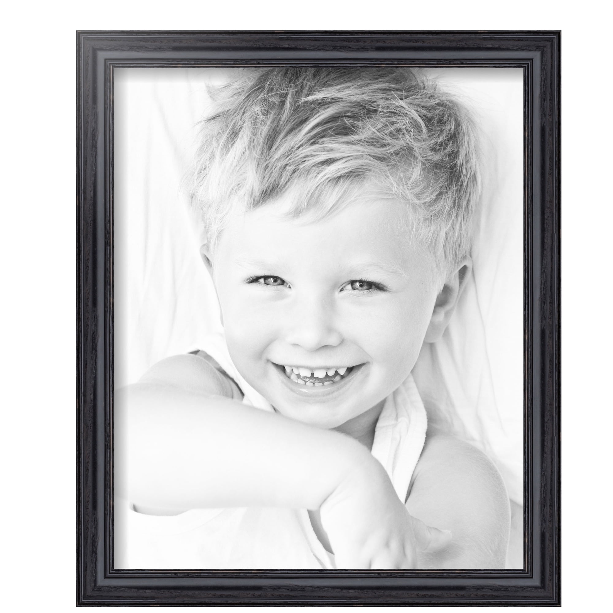 ArtToFrames 14" x 17" Galleria Noir Picture Frame, 14x17 inch Black MDF Poster Frame (WOM-4083), 4 Pack