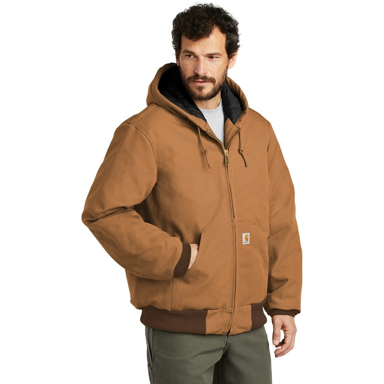 Carhartt Men's J140 Quilted-Flannel-Lined Hooded Duck Active