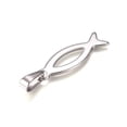 thumbnail image 2 of Resistant 304 Stainless Steel Pendants Ichthys/Jesus Fish for Easter Stainless Steel color 36.5x12x1.5mm Hole: 9.5x4mm, 2 of 2