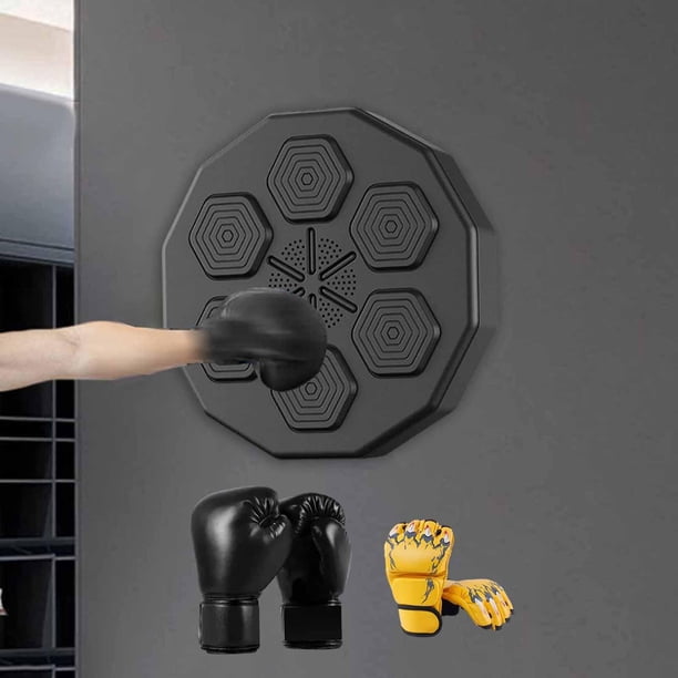 Máquina de boxeo con música, entrenador de boxeo para adultos, luz RGB, música electrónica, equipo de boxeo para pared, para entrenamiento, Fitness, Garra de tigre amarillo