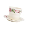 thumbnail image 4 of Juego de taza y platillo de té Macarena floral con adorno de diseño Vintage, 4 of 8