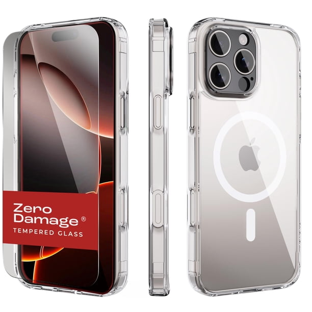 Funda para Celular ZERODAMAGE SAHARA iPhone 16 Pro Max Kit Transparente