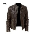 thumbnail image 3 of Xingzhi Cotton-made Motorcycle Jacket For Men Stay Comfortable While Riding Cool brown 4XL, 3 of 6
