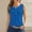 Blue, variant on YHAJDS Womens Tank Tops Workout Tops Solid Color Button Round Neck Cropped Slim Top