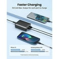 thumbnail image 2 of USB Charger, 60W 12A 6-Port USB Charging Station Desktop USB Charging Hub with Multiple Port Compatible with iPhone 13 12 Pro Max Mini 11 X SE, iPad Pro Air Galaxy S21 Edge Note Tablet Black, 2 of 7