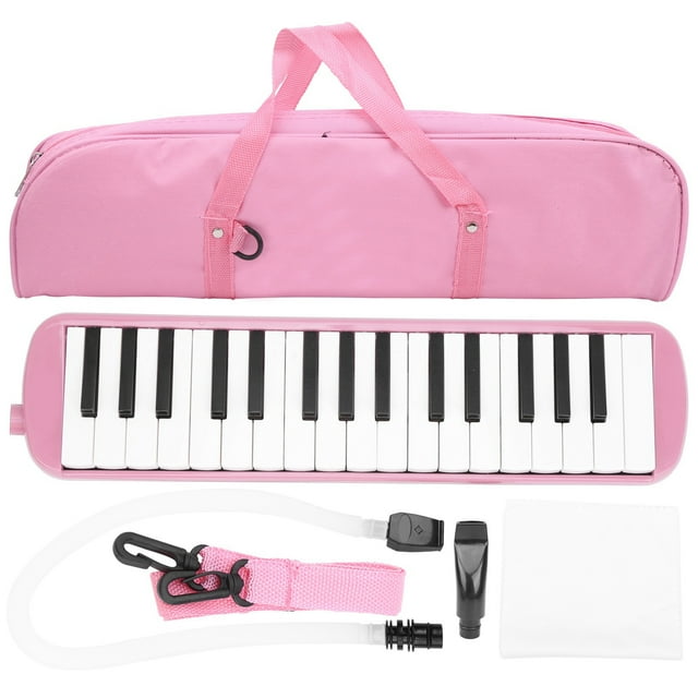 Melodica Nikou Instrumento musical de viento 32 teclas bolsa de práctica rosa
