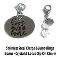 thumbnail image 2 of Charms Clip On - Perfect For Bracelet Or Necklace, Zipper Pull Charm, Bag Or Purse Charm – Easy To Use DIY Charms - Love You More Clip On Charm, 2 of 2