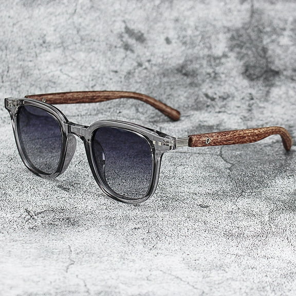 New Men Vintage Wooden Frame Sunglasses Classic Brand Square Sun Glasses Coating Lens Driving Eyewear for Women Male