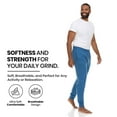 thumbnail image 3 of Essential Elements 3 Pack: Men's 100% Cotton Jogger Active Lounge Sweatpants with Pockets, 3 of 6
