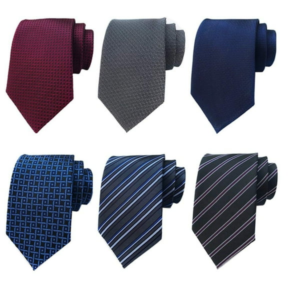 6 Pcs 57.5 Inch Different Colors Men's Adjustable Neckties, Long Ties For Men Big And Tall Neckties Woven Jacquard Classic Necktie Business Wedding Beauty & Personal Care