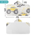 thumbnail image 4 of Yayeee Kids Hooded Towels Toddler Soft Absorbent Beach Bathing Wrap 50" x 23.5", Trucks Pattern, 4 of 5