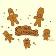 thumbnail image 2 of Men's The Simpsons Christmas Gingerbread Cookie Family  Graphic Tee Beige 3X Large, 2 of 4