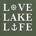 thumbnail image 4 of Wild Bobby, Anchor Wheels Love Lake Life, Men Premium Tri Blend Tee, Military Green, X-Large, 4 of 4