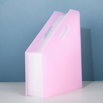 SSZMDLB under $5 Desktop File Organizer, Vertical Expandable Folder Paper Storage Rack, Multi Layer Slanted Pockets for Documents A4 Files