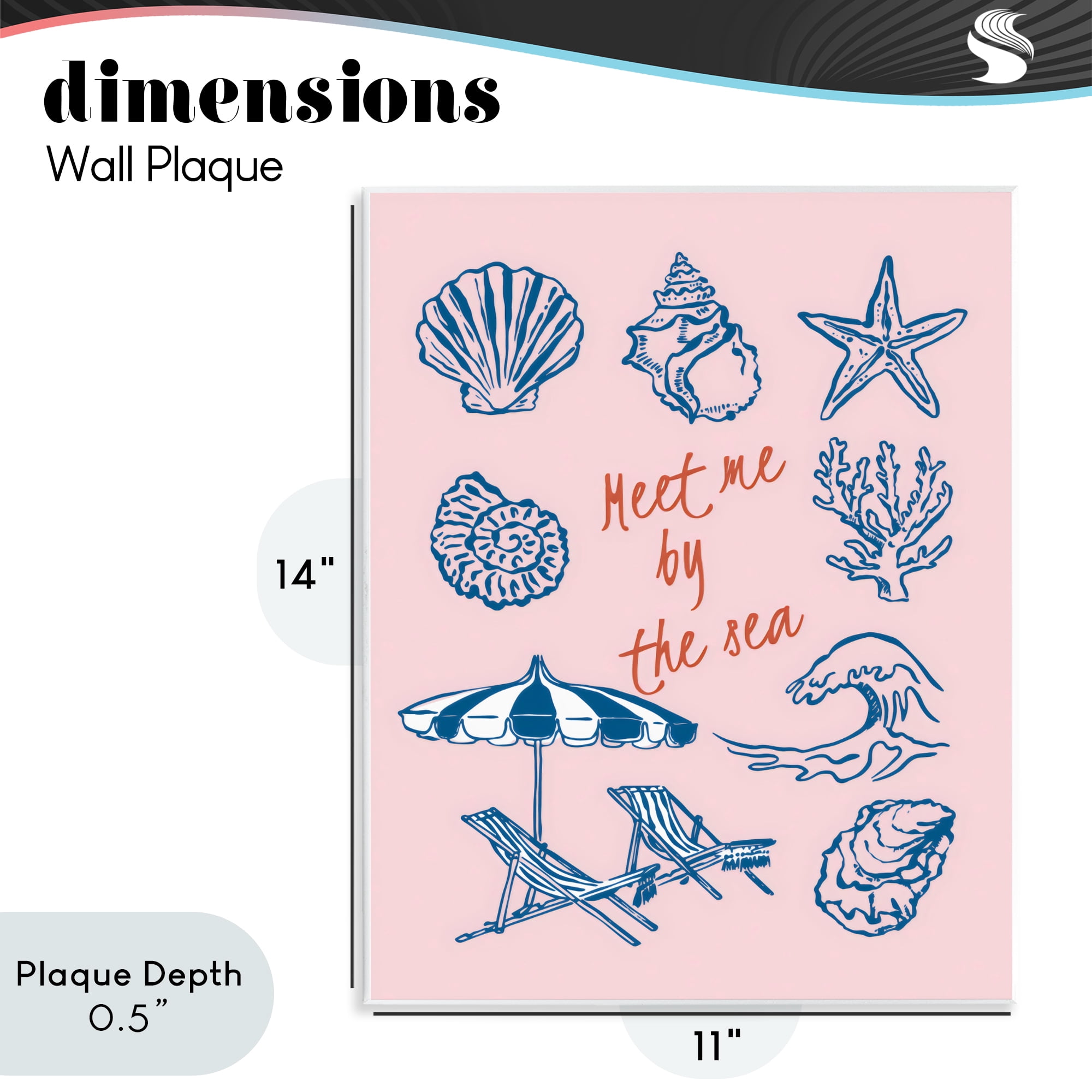 Stupell Industries Meet Me By The Sea Wall Plaque Art, design by The Prints Vibe