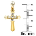 thumbnail image 2 of 14k Yellow Gold Cubic Zirconia Fancy Cross Pendant, 2 of 2