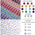 thumbnail image 5 of 1250 Pcs Self Adhesive Rhinestones for Makeup Eyes 15 Colors Rainbow Rhinestones Face Jewels Face Gems Stick on, DIY Nail Makeup 3mm 4mm 5mm 6mm Rave Festival Accessories Costume for Women, 5 of 7