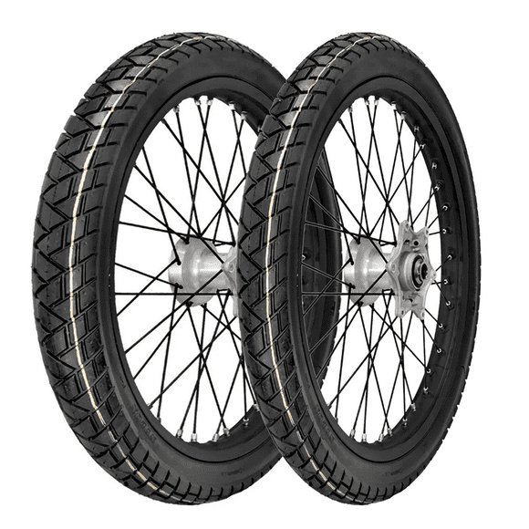 Llantas De Moto Montana 110/80-18 + 80/90-21 M-034 D/p Uso Con Camara