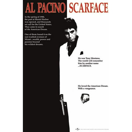 Scarface Decor Scarface - Movie Poster / Print (Regular Style / Al Pacino Is Tony Montana) (Size: 24
