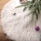 thumbnail image 2 of Falda de árbol de Navidad de 78/90/122cm, falda de árbol de felpa blanca con copos de nieve de piel sintética para árbol de Navidad, 2 of 4