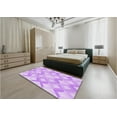 thumbnail image 4 of Ahgly Company Indoor Round Patterned Heliotrope Purple Area Rugs, 8' Round, 4 of 6