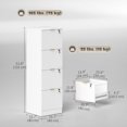 thumbnail image 2 of HOMCOM White MDF 4-Drawer Lockable Filing Cabinet | Adjustable Hanging Rails for A4/Letter Files | 15.7" W x 51.6" H | Secure Home Office Storage & Printer Stand, 2 of 7