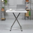 thumbnail image 3 of IVV 30x20in Folding Table, White Indoor/Outdoor Utility Table, Height Adjustable, Snack Table Sofa Side Table, Space Saving, White, 3 of 12