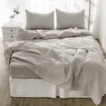 thumbnail image 2 of Native Linum  Linen Bedding Set California King Size 4 Pc Greige - California King, 2 of 5