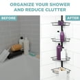 thumbnail image 3 of Bronze Shower Caddy with 4 Shelves, Zenna Home Tension Pole, 3 of 8