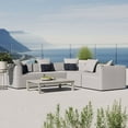 thumbnail image 2 of Lounge Sectional Sofa Set, Fabric, Grey Gray, Modern Contemporary Urban Design, Outdoor Patio Balcony Cafe Bistro Garden Furniture Hotel Hospitality, 2 of 10