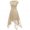 Beige, variant on IROINNID Asymmetrical Dress For Women Regular 1/4 Sleeve Grenadine Hollow Out Evening Dress Party Dress Round Neckline Cap Solid Color Dress