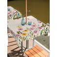 thumbnail image 2 of Outdoor Tablecloth with Umbrella Hole for Patio/Picnic/Party/Camping, Pink Spring Floral Waterproof Table Cloth Square Cover Washable, Butterfly Farmhouse Art Rustic (54"x 54"), 2 of 9