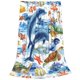 thumbnail image 2 of Fotbe Marine Animals Manta de Franela Acolchonada con Estampado, Súper Suave y Esponjosa, Extra Grande para Sofá, Cama, Uso Todo el Año-40"x30", 2 of 7