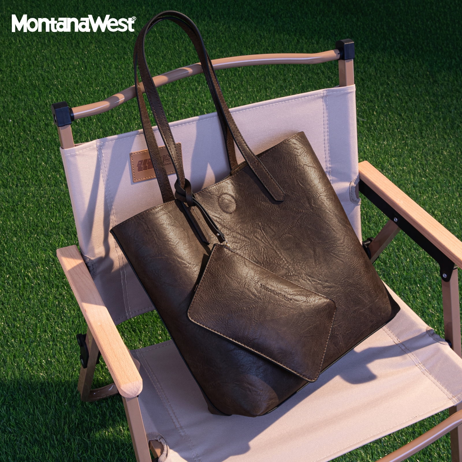 Montana West Tote Bag for Women Top Handle Purses and Handbags Soft Hobo, Coffee