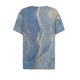 thumbnail image 5 of Camiseta para Mujer Camiseta Estampada Botón Manga Corta Diario Fin de Semana Moda Básica Cuello en V Top Regular Azul Claro / 3XL, 5 of 5