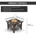 thumbnail image 6 of Pure Garden 26-Inch Outdoor Fire Pit with Screen, Cover, and Poker (Bronze), 6 of 7